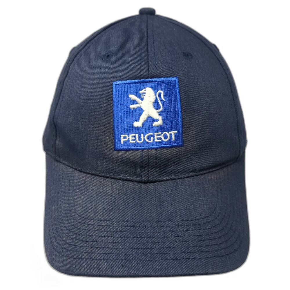 Peugeot Baseball Cap Blue One Size Strapback Logo Patch Automotive Car Hat